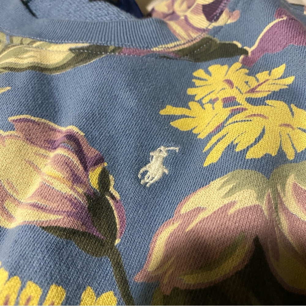 POLO RALPH LAUREN boys girls Floral Sweatshirt terry cotton 4t kids crewneck top - Picture 4 of 5